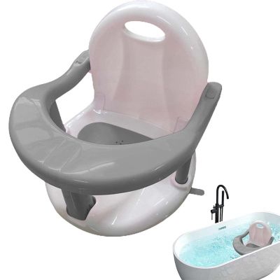 Baby Bathtub Seat with Non-Slip Suction Cups, High Backrest and Armrests, 6–24 Months