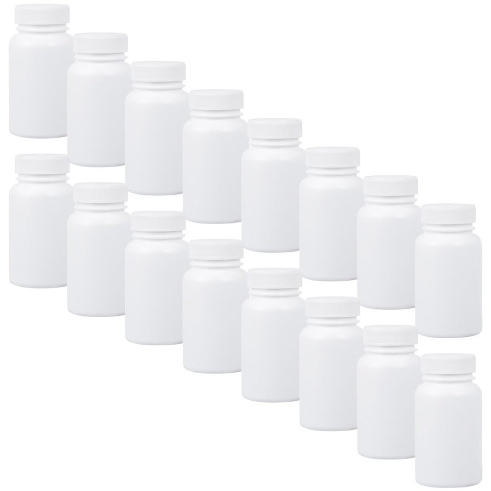 DINHEAROM 20-Pack 100 ml White PE Pill Bottles