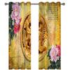 MAYNUO 3D Golden Jade Carved Dragon Blackout Curtains, 200 x 200 cm view 2