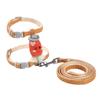 Hohopeti Cat Harness and Leash Set for Kittens, Orange, Polyester and Stainless Steel, Flat Non-Slip Leash, Easy to Store view 1