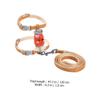 Hohopeti Cat Harness and Leash Set for Kittens, Orange, Polyester and Stainless Steel, Flat Non-Slip Leash, Easy to Store view 2