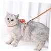Hohopeti Cat Harness and Leash Set for Kittens, Orange, Polyester and Stainless Steel, Flat Non-Slip Leash, Easy to Store view 3