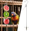 1 x Parrot Fruit Skewer, Stainless Steel Bird Feeder and Cage Toy view 2