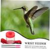 YARNOW Hanging Bird Feeder with Bracelet for Hummingbirds in Red view 3