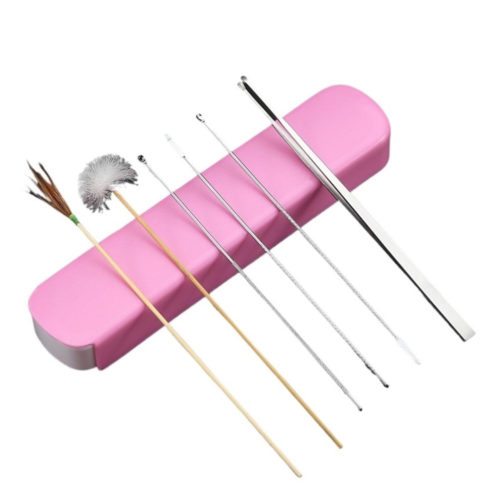 DYYEUAVT 6-Piece Stainless Steel Ear Pick Cleaning and Massage Set