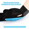 Pet Grooming Brush Gloves for Dogs and Cats, Light Blue view 3