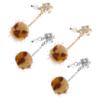 4-Piece Nail Art Plush Charms with Zircon view 1