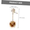 4-Piece Nail Art Plush Charms with Zircon view 2