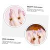 4-Piece Nail Art Plush Charms with Zircon view 3