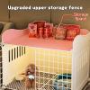 Portable Dog Crate with Wheels and Top Shelf, Easy to Install and Move, Ideal for Small to Medium-Sized Dogs view 2
