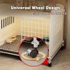 Portable Dog Crate with Wheels and Top Shelf, Easy to Install and Move, Ideal for Small to Medium-Sized Dogs view 4