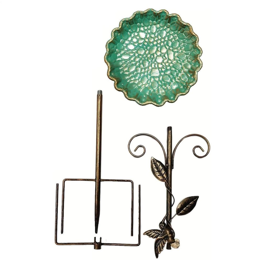 Outdoor Birdbath and Patio Bird Feeder