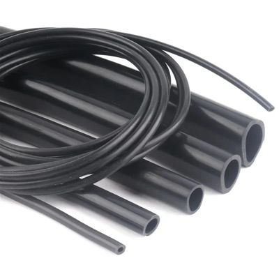 Black Rubber Hose 1/3/5 Meter Set, Silicone Tube, Flexible Aquarium Air Pump Soft Rubber Hose, Heat-Resistant High-Pressure Fuel Tank Tube (3 METERS_ID 7MM X OD 10MM)