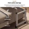 TYHAYJYK Height-Adjustable Mobile Bed Table with Wheels view 2