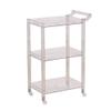 3-Tier Acrylic Rolling Cart with Wheels view 1