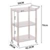 3-Tier Acrylic Rolling Cart with Wheels view 2