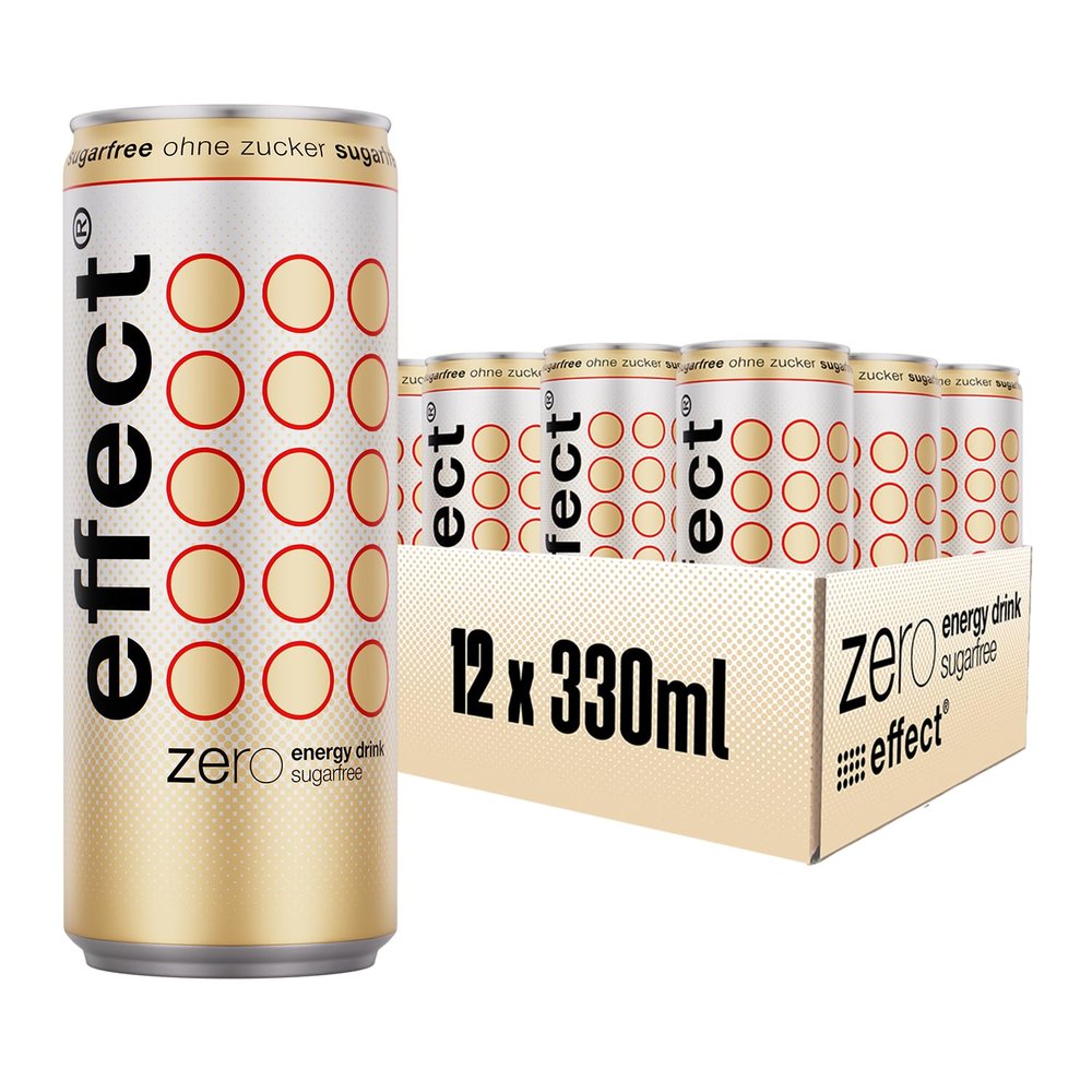 effect Energy Drink Zero Sugar, 12 cans