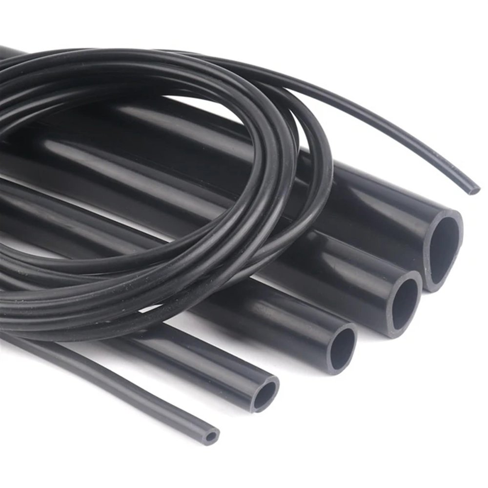 1/3/5 m Set Black Flexible Silicone Rubber Hose for Aquarium Air Pumps, Heat-Resistant High-Pressure Fuel Tank Hose (5 m, ID 16 mm x OD 21 mm)