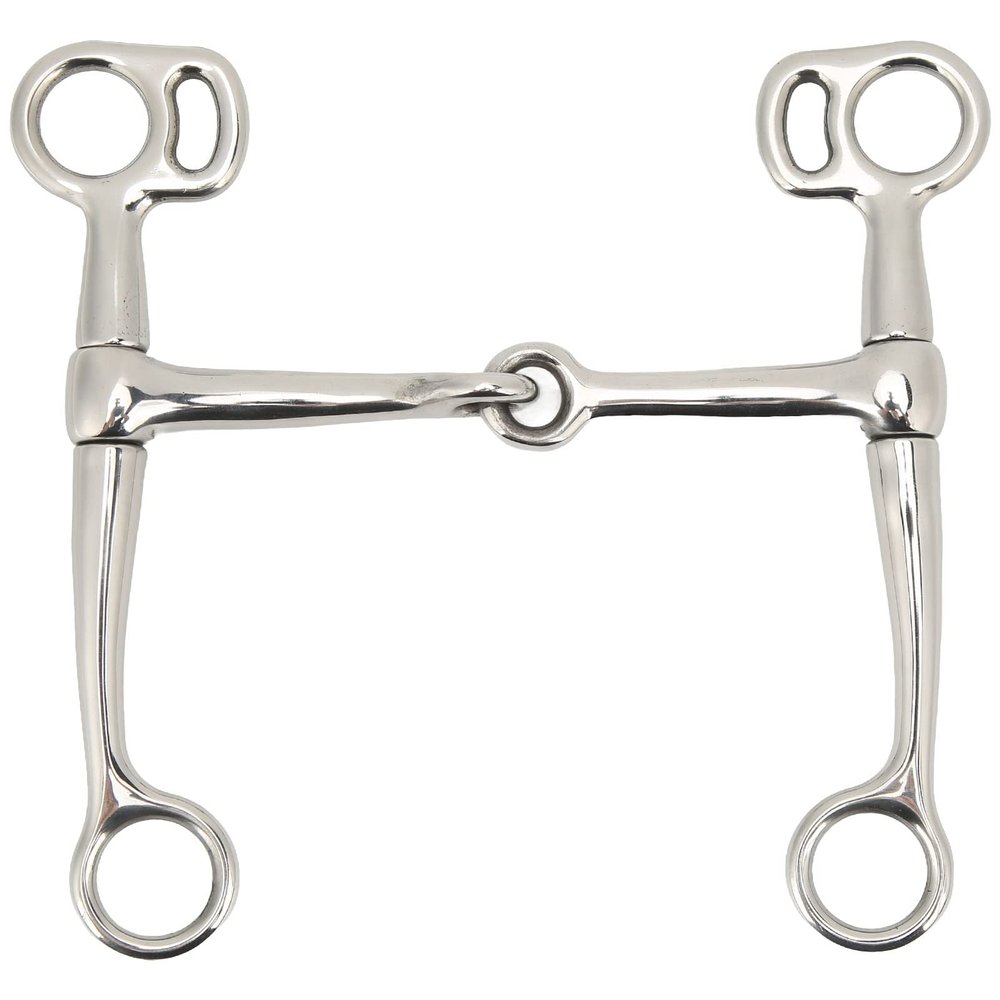 Baxnore Stainless Steel Jointed Horse Bit, Rotating Cheek, 125 mm