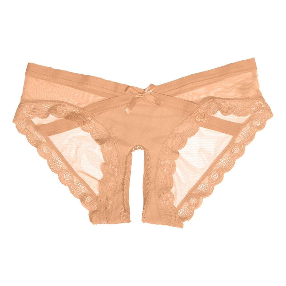 RUITOTP Women's Lace Open-Crotch Thong Panty