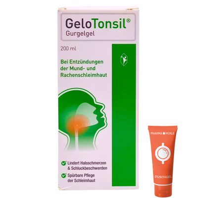 Gargle Gel, 200 ml | For Oral and Throat Mucosal Inflammation | Sore Throat | Difficulty Swallowing | Nourishes & Protects Mucous Membranes | Value Pack with Pharma Perle Giveaway