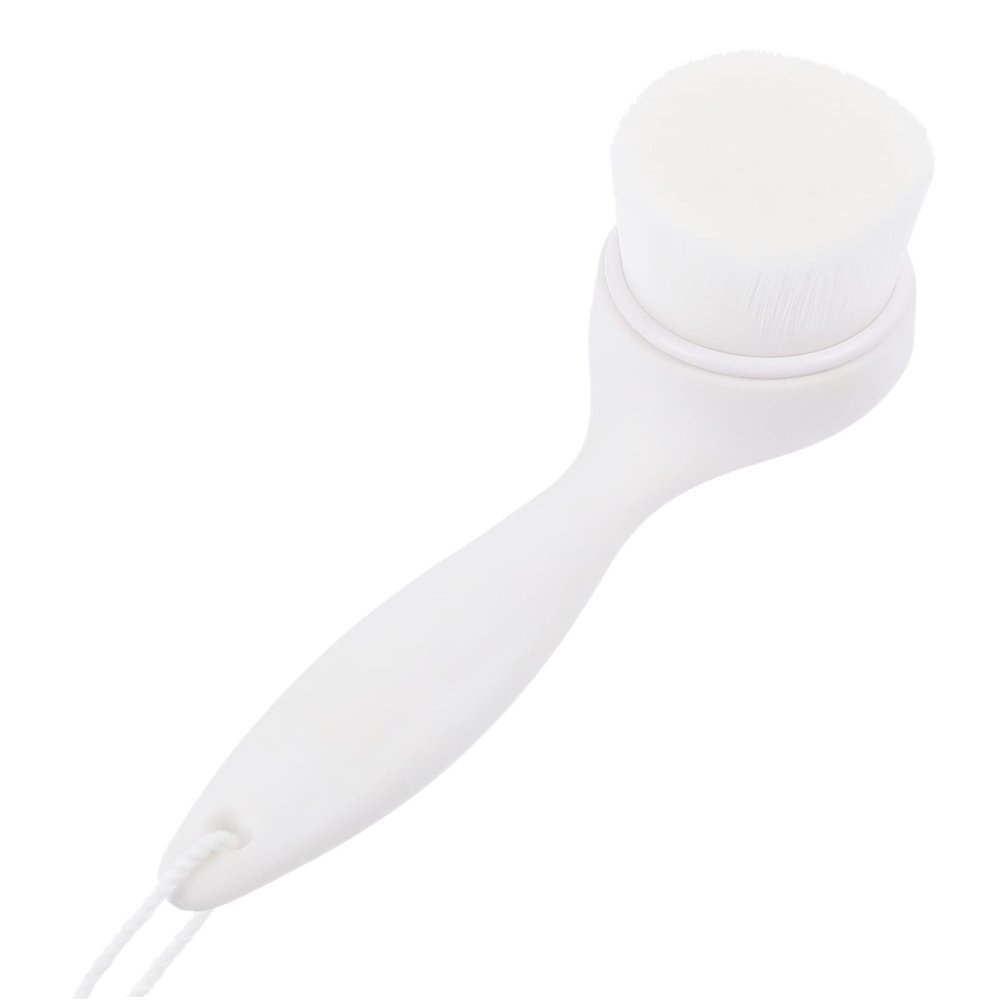 Manual Facial Cleansing Brush, White Plastic, for Women