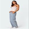 Acrawnni Y2K Backless Crop Top for Women, Sleeveless Floral Print Cropped Tank Top, Summer Camisole Streetwear, A-White, L view 3