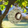 Handwoven Hummingbird-Shaped Birdhouse for Hanging view 2