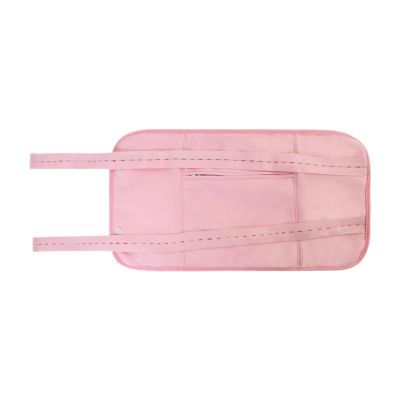 Milageto Castor Oil Pack Wrap, Washable Cotton Compress with Button Belt and Front Pocket for Adult Waists, Pink