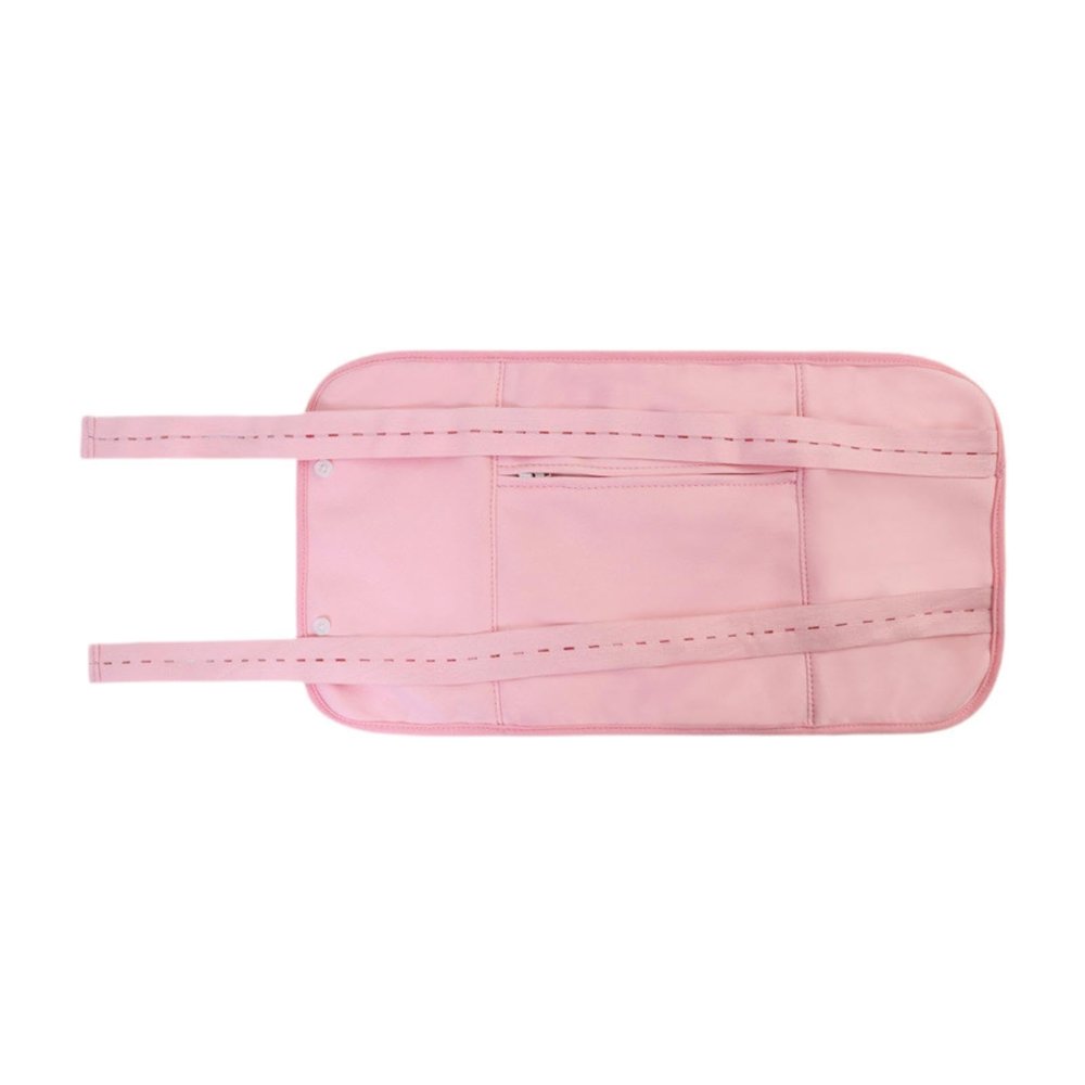 Milageto Castor Oil Pack Wrap, Washable Cotton Compress with Button Belt and Front Pocket for Adult Waists, Pink
