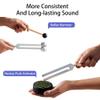 Fuhjythy Tuning Fork Healing Set, 128 Hz, 136.1 Hz, 256 Hz, 384 Hz, with Hockey Puck Activator view 3