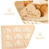 MILISTEN Cloud-Shaped Wooden Monthly Milestone Cards, Khaki view 3