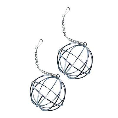 VERDANVERSE 2-Pack Stainless Steel Grass Feeders for Small Pets