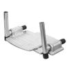 Sturdy Wheelchair Footrest, 1 Pair, Iron, Silver view 1