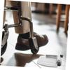 Sturdy Wheelchair Footrest, 1 Pair, Iron, Silver view 4