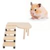 Pssopp Wooden Hamster Platform with Stairs, Cute Design for Hamsters, Guinea Pigs, and Other Small Pets view 1