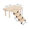 Pssopp Wooden Hamster Platform with Stairs, Cute Design for Hamsters, Guinea Pigs, and Other Small Pets view 2