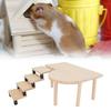 Pssopp Wooden Hamster Platform with Stairs, Cute Design for Hamsters, Guinea Pigs, and Other Small Pets view 3
