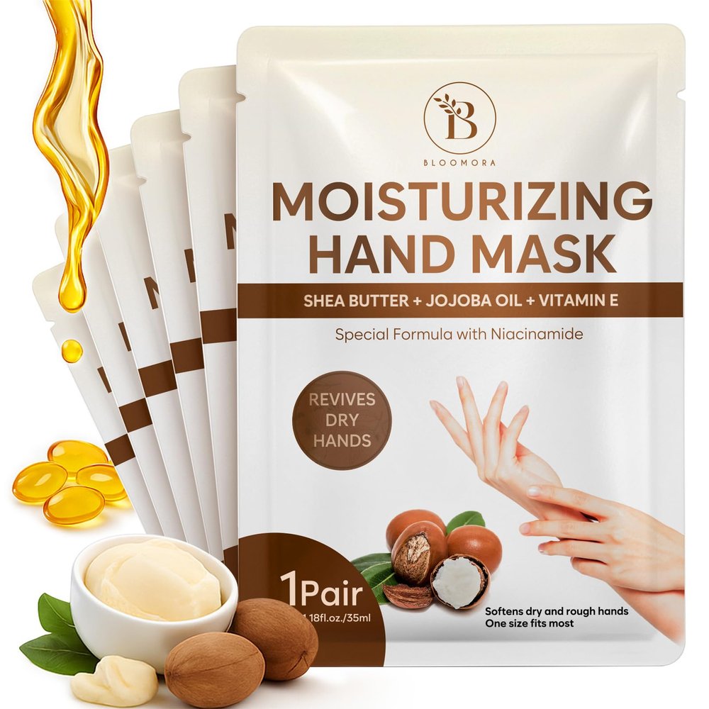 Hand Mask for Dry Hands with Shea Butter, 6 Pairs