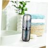 UTHCLO 2-Piece Toothbrush Holder Travel Toothbrush Case with Lid, Portable Toothbrush Box for Home and Travel, Stylish Glacier Pattern view 2