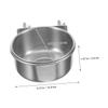 Abaodam Adjustable Stainless Steel Bird Food and Water Bowls view 2