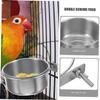 Abaodam Adjustable Stainless Steel Bird Food and Water Bowls view 3