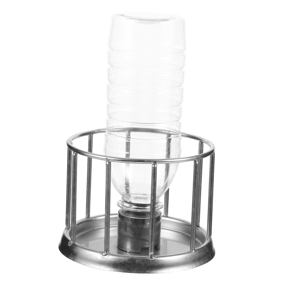 CVUTOVO Stainless Steel Food and Water Bowl with Simple Bottle Insert for Turtles and Reptiles