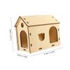Supvox DIY Hamster Hideout, Small Beige Hamster House view 2
