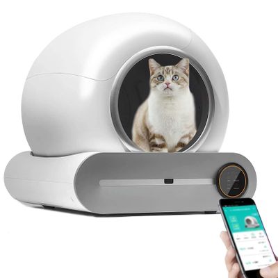 Automatic Self-Cleaning Cat Litter Box, 65 L, App Control