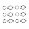 DINHEAROM Parrot Foot Rings, 6-Piece U-Shaped Stainless Steel Rings, Silver, Non-Slip, for Bird Training and Cage Accessories view 1