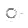 DINHEAROM Parrot Foot Rings, 6-Piece U-Shaped Stainless Steel Rings, Silver, Non-Slip, for Bird Training and Cage Accessories view 2