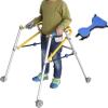 Yihanghang Children's Walker with Wheels, Lightweight Foldable Height-Adjustable Aluminum Walker, Anti-Backward Grip, Small view 1