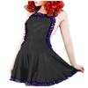 YGZHANYUANOKU Sleeveless Backless French Halter Maid Apron Dress, Shiny PVC, Black Lace Trim, Women's Cosplay Accessory, Customizable, Light Green, 6XL view 4