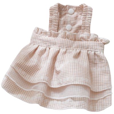 Grid Print Dog Dress Summer